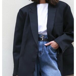 The Frankie Shop Boyfriend Black Blazer